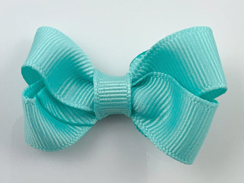 small aqua blue hair bow