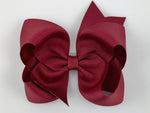 dark red hair bow