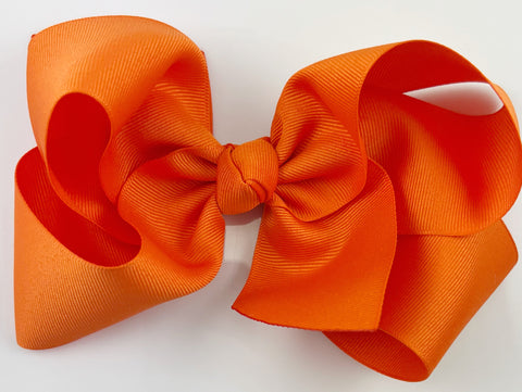 orange hair bow for girls