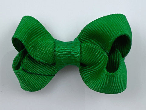 small emerald green hair bow
