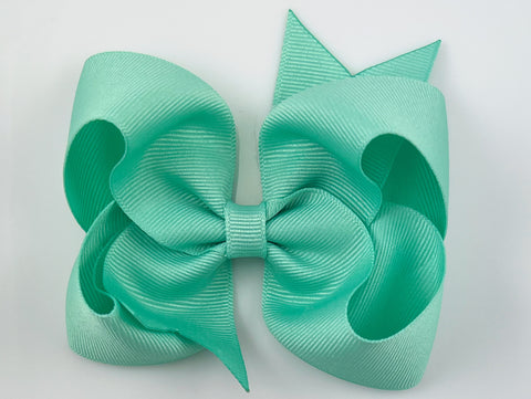 sea green hair bow