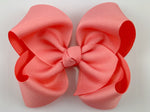 coral hair bow