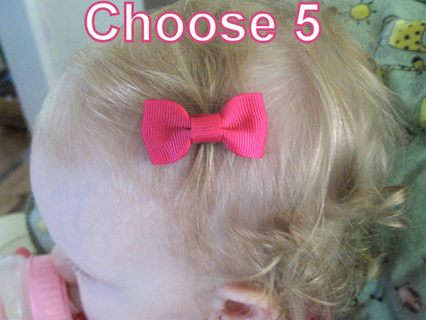baby hair bows, cute tiny baby hair barrettes