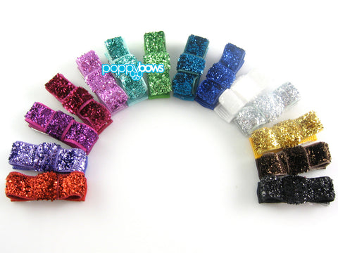 Glitter Baby Hair Clips - Choose Colors